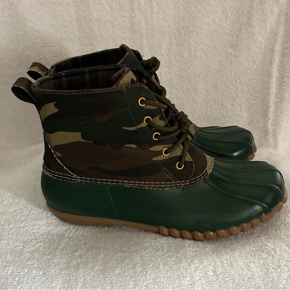 Henry Ferrera Shoes Boots Women’s Size 8 Lace Up Camo Print Ankle
